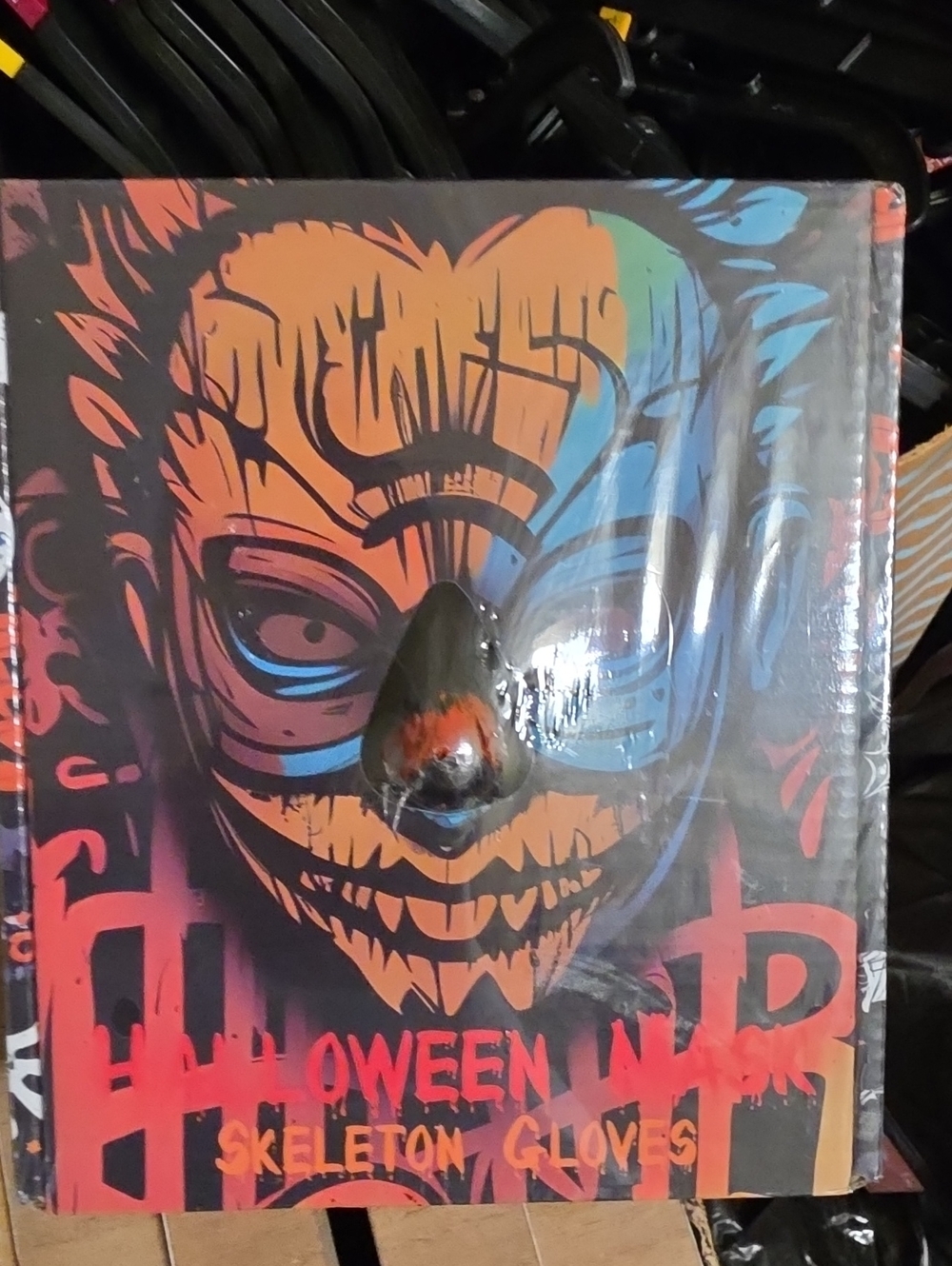 Nwt Halloween Mask & Gloves Set